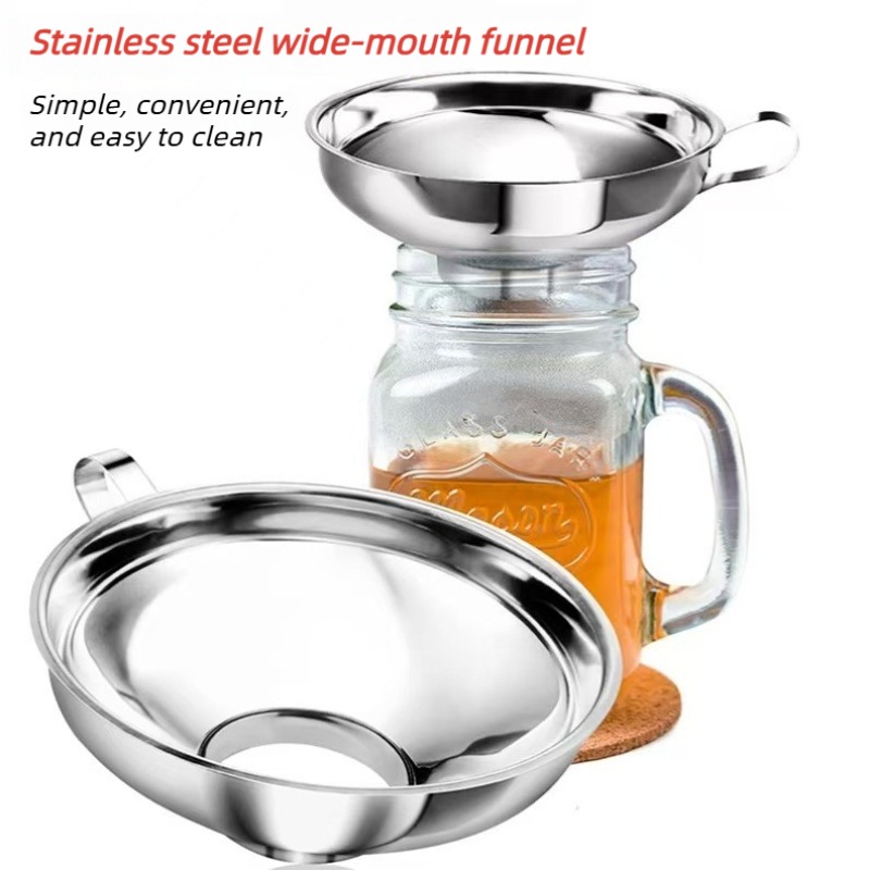 Wine Aerator Pour - ‌Stainless Steel Wide Mouth Funnel for