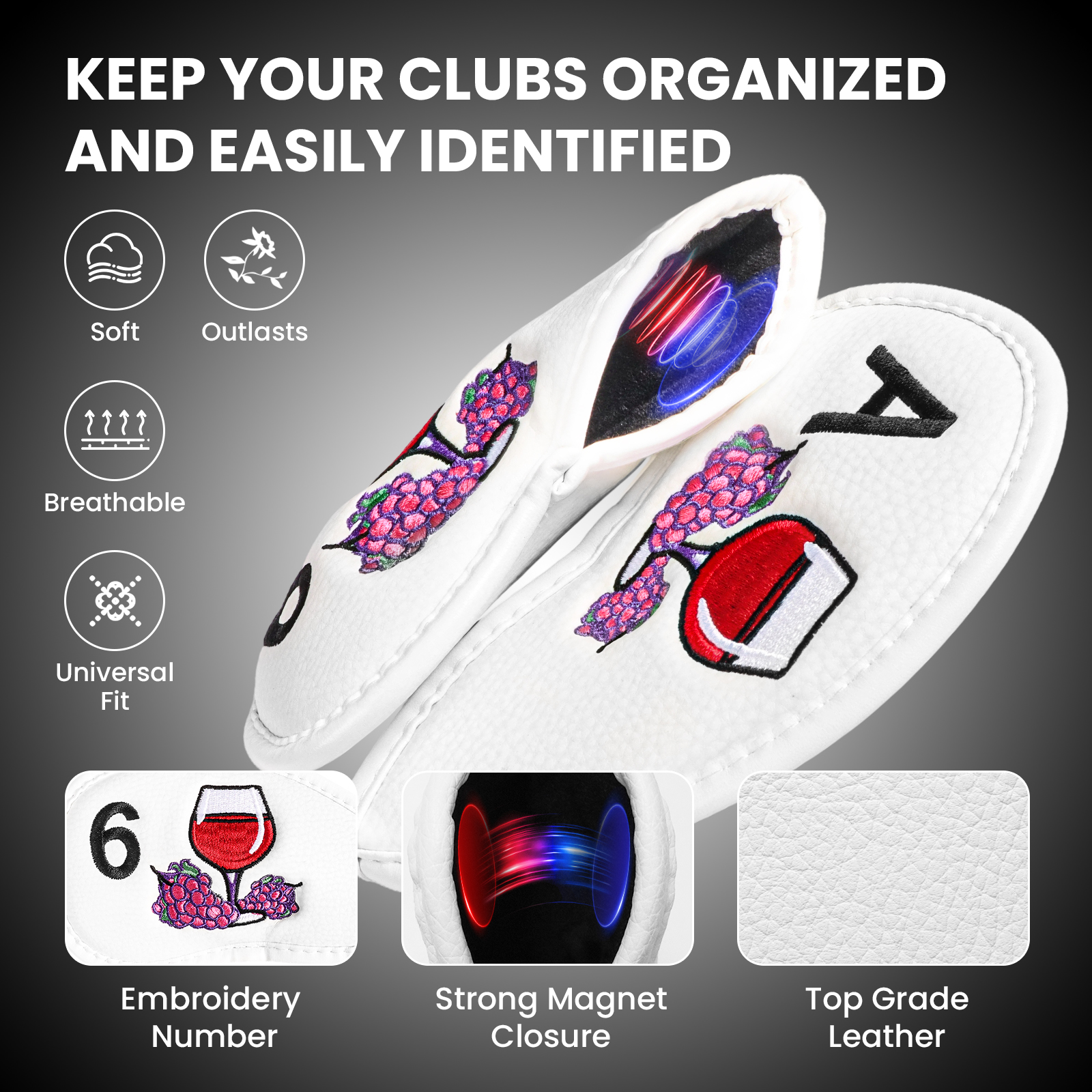 Magnetic Golf Club Head Covers – Wine & Beer Guayaquil recenzja i cena