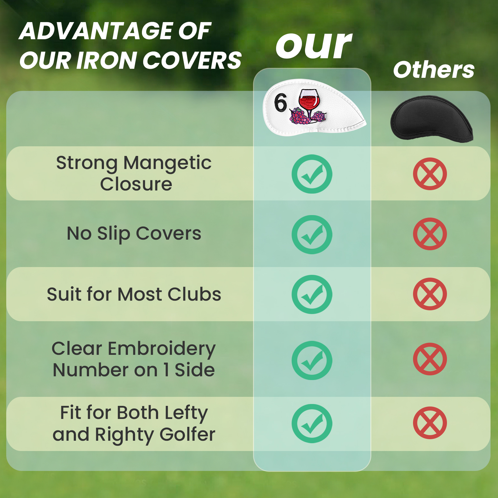 Magnetic Golf Club Head Covers – Wine & Beer Guayaquil recenzja i cena