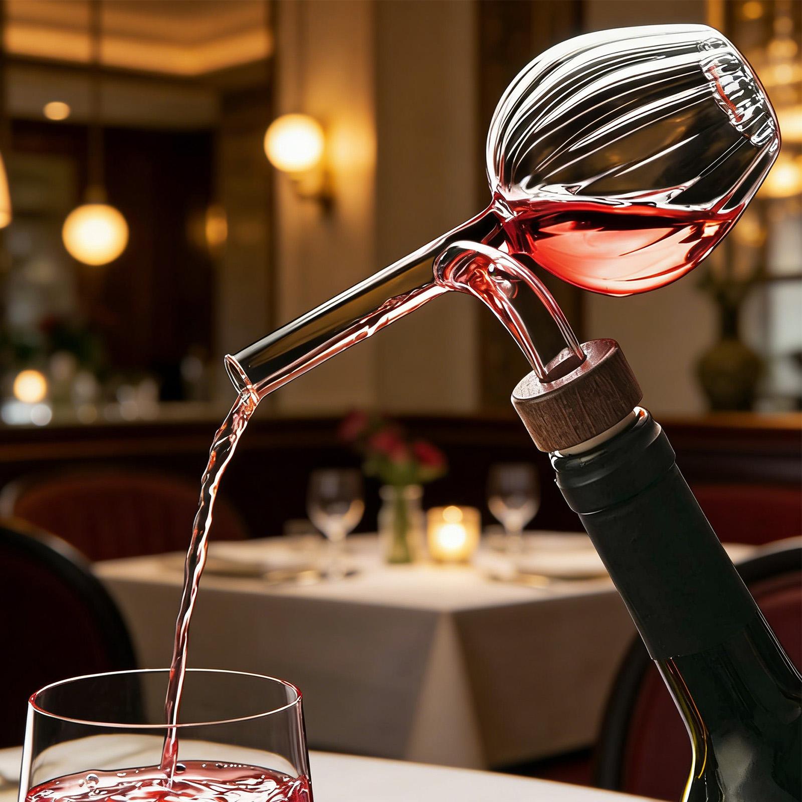 Modern Transparent Red Decante – Wine Aerator Pour recenzja i cena