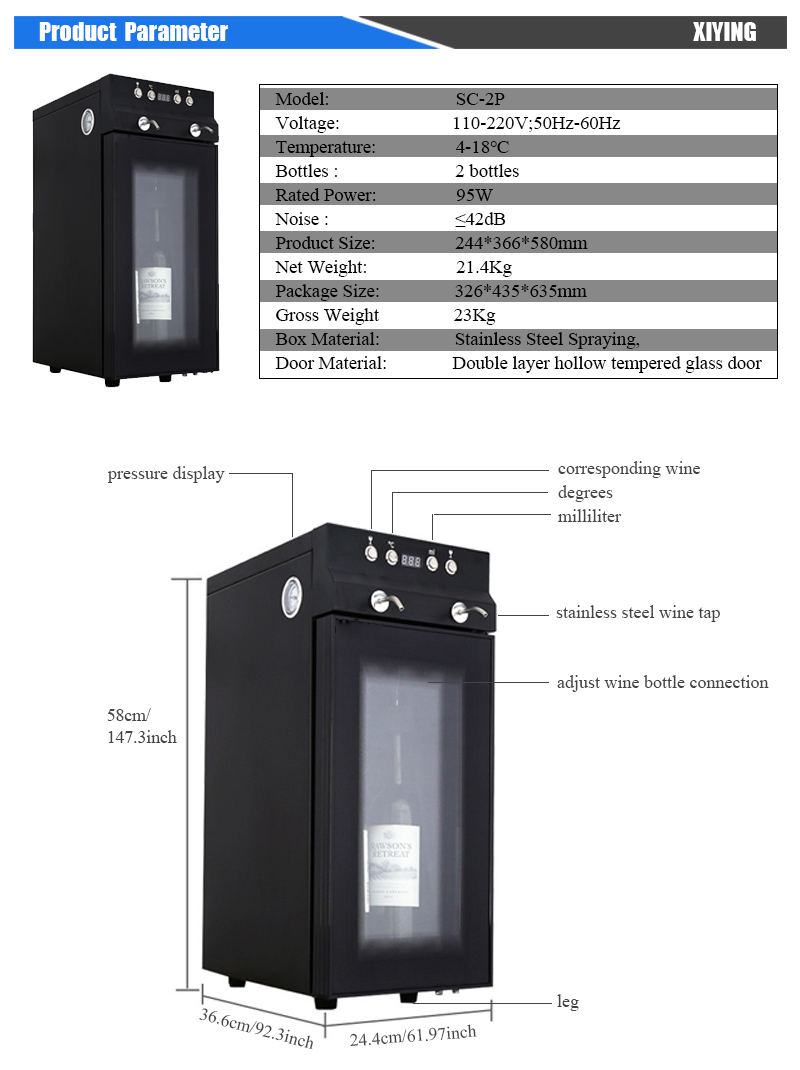 Luxury 2-Bottle Automatic Bar  – Wine & Beer Guayaquil recenzja i cena
