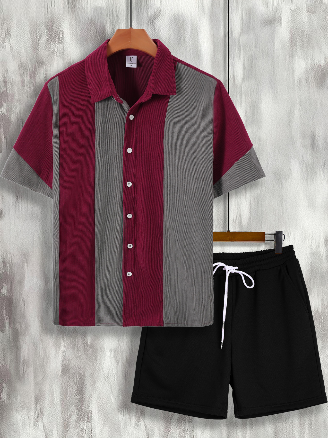 Men's Wine Red & Gray Color Bl – Wine & Beer Guayaquil recenzja i cena