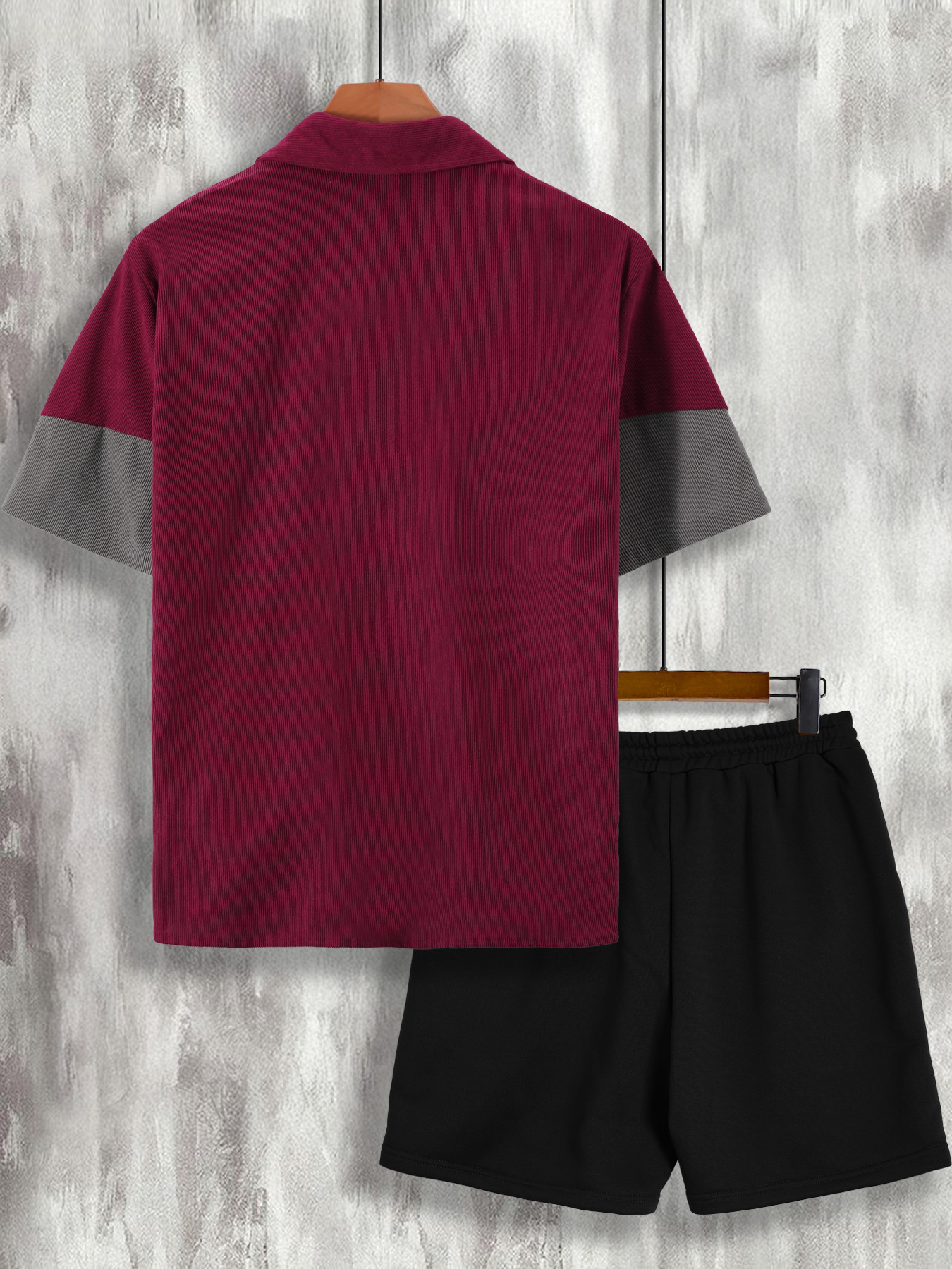 Men's Wine Red & Gray Color Bl – Wine & Beer Guayaquil recenzja i cena